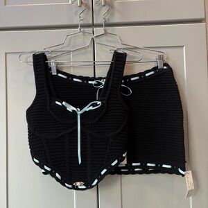 For Love And Lemons Black and White Mini Dress